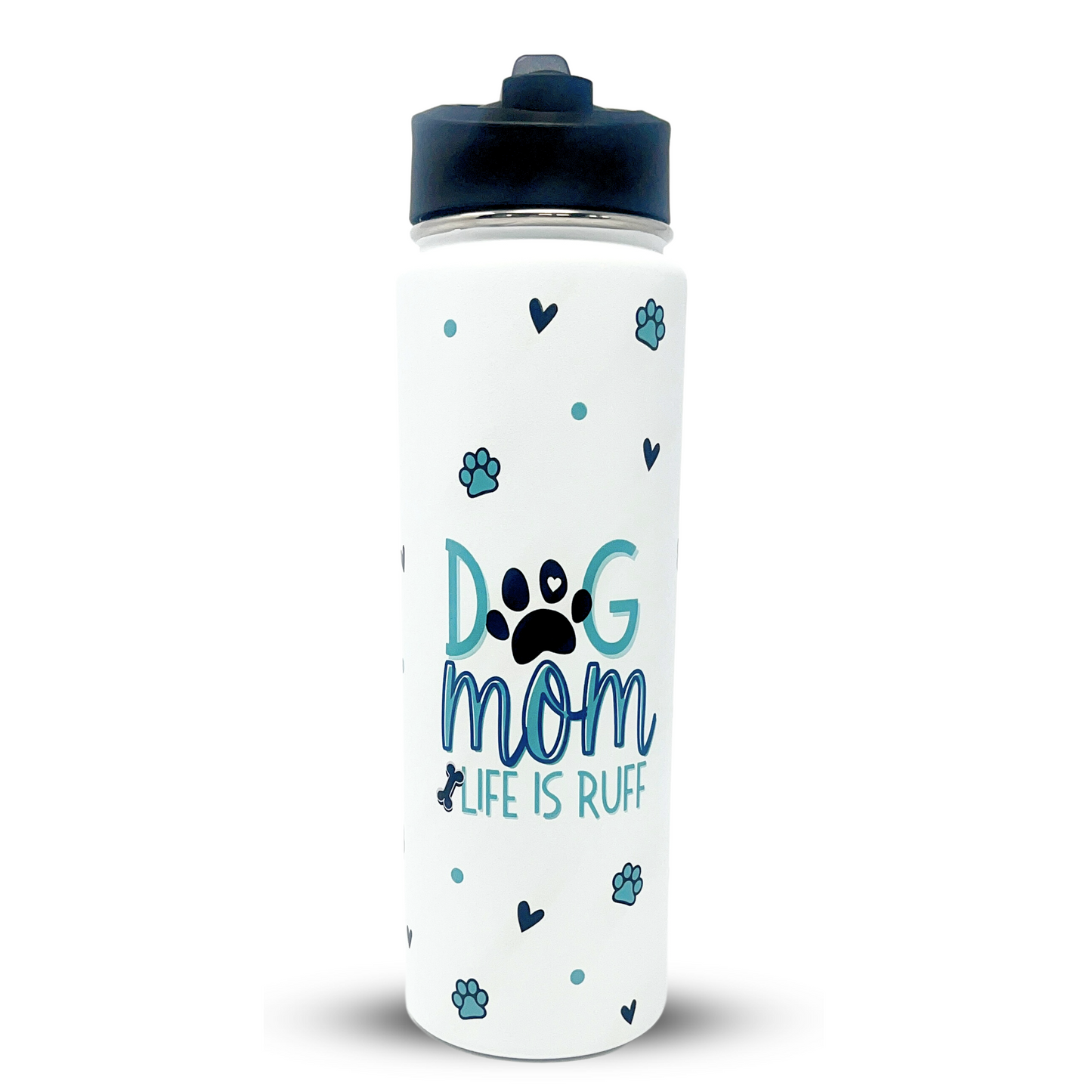 Dog Mom 24 oz Full Color Water Bottle