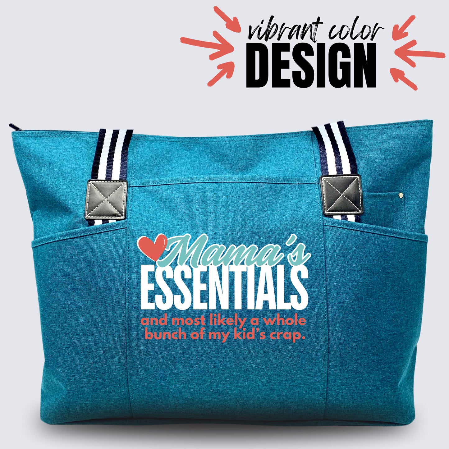 Mama's Essentials Tessa Teal Tote Bag