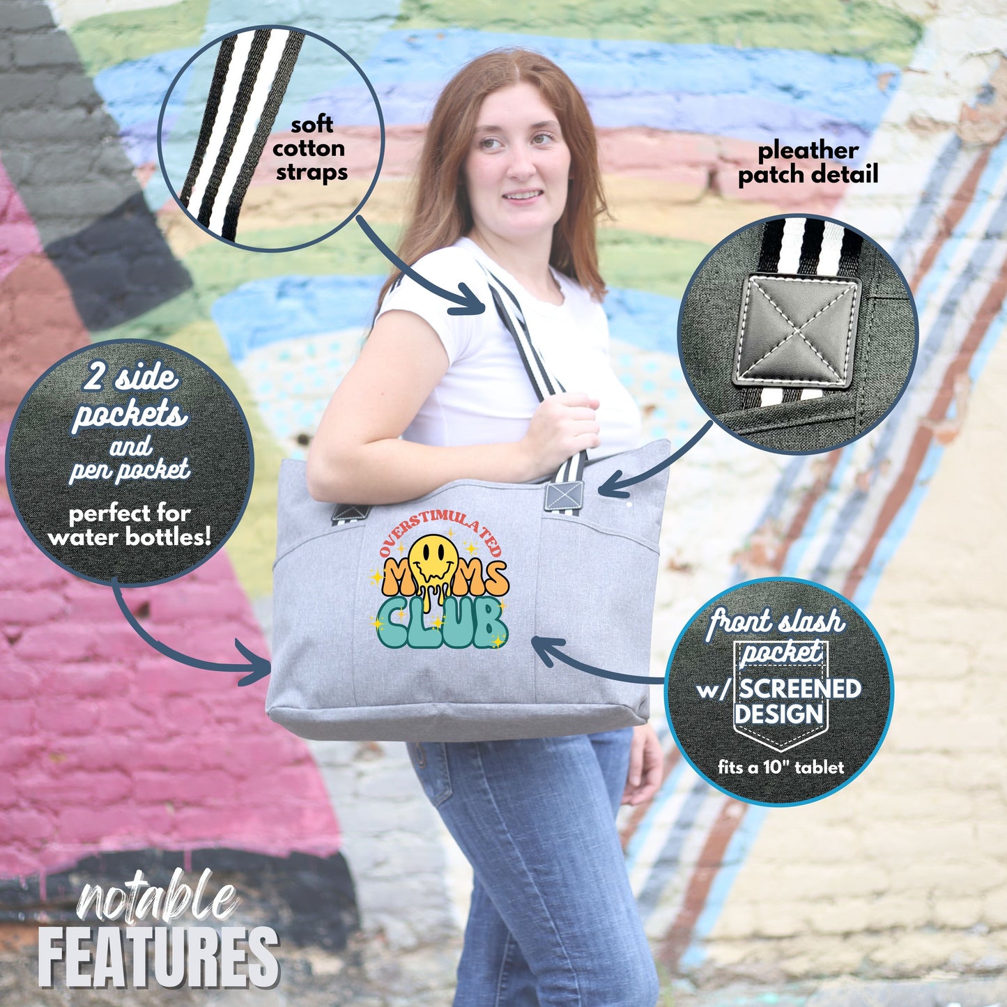 Overstimulated Mom's Club Tote Bag