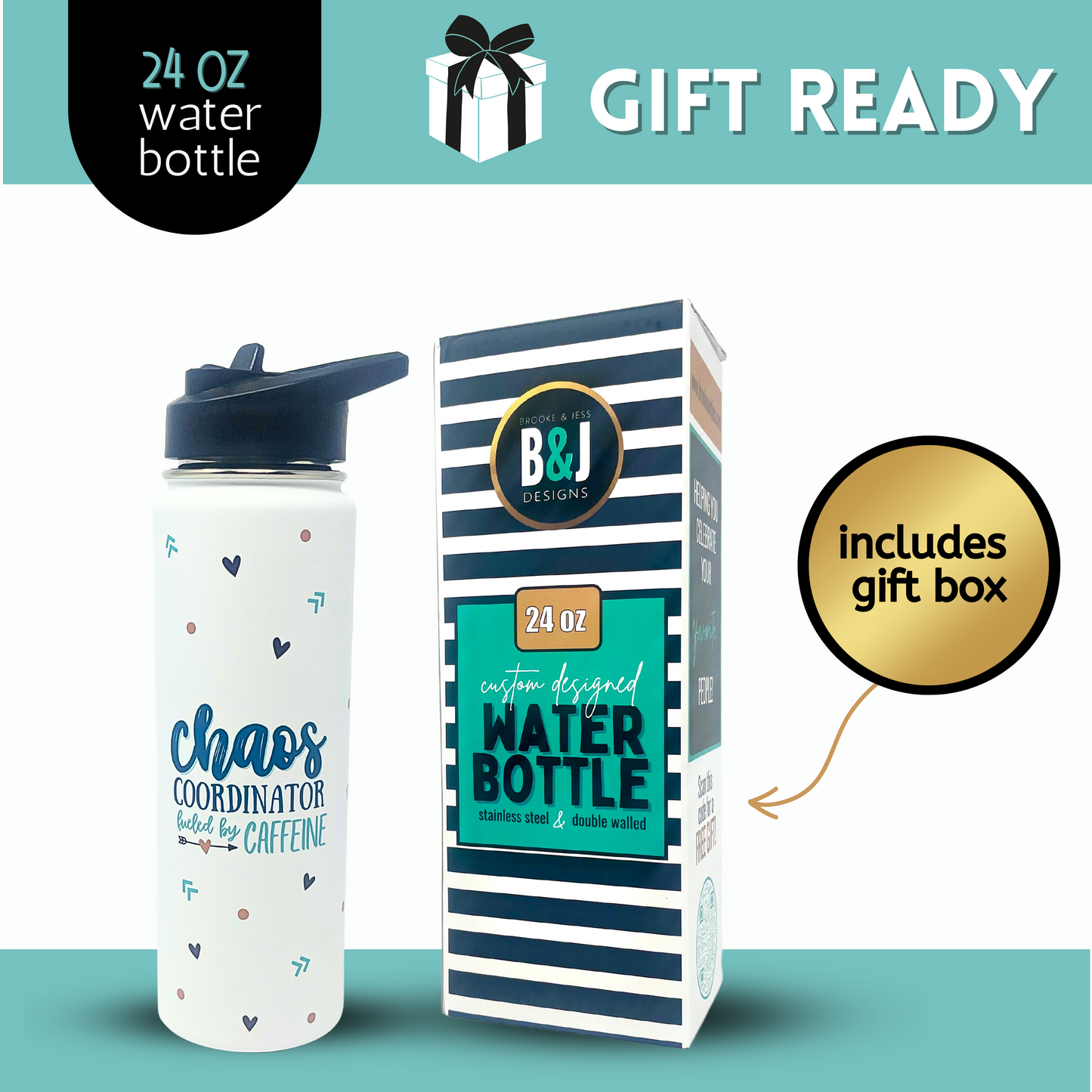 Chaos Coordinator Insulated 24 oz Water Bottle