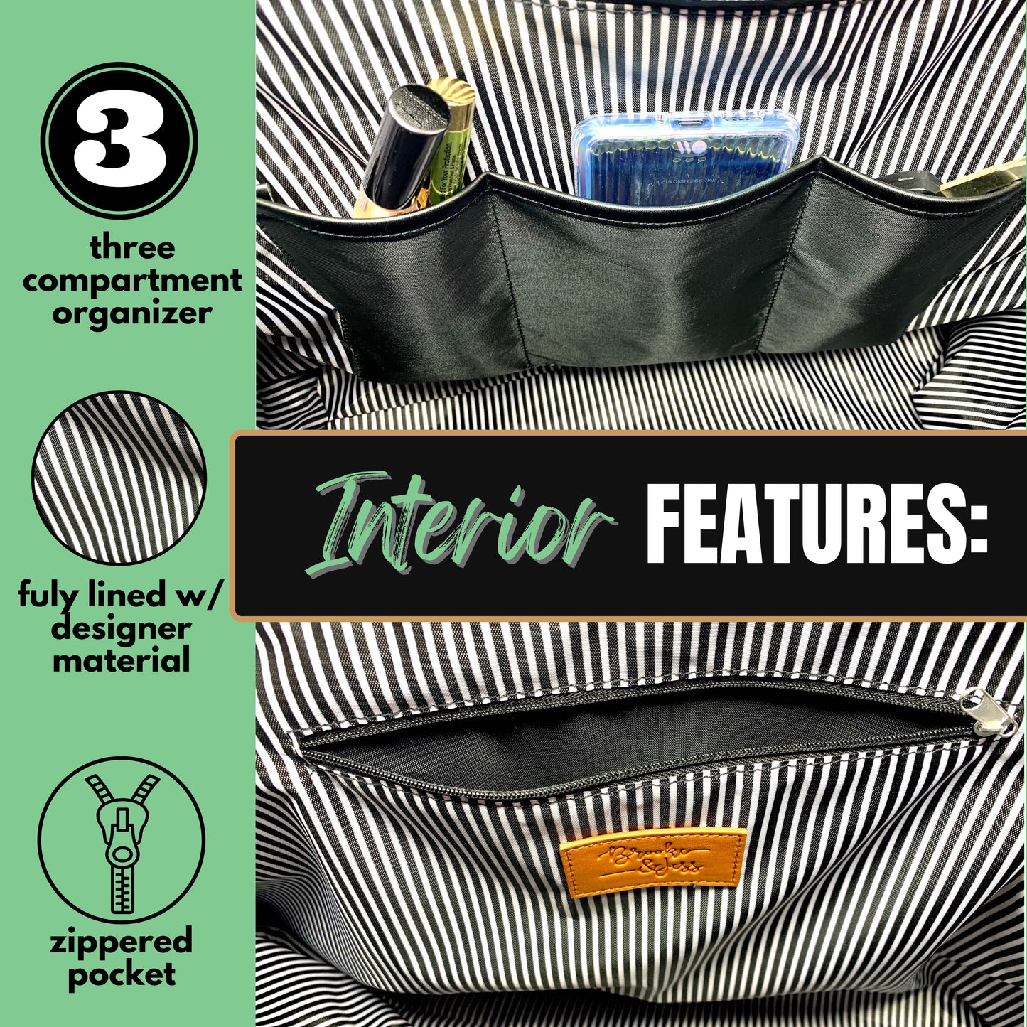 I'll Be Watching You Funny Dog Tessa Black Bag