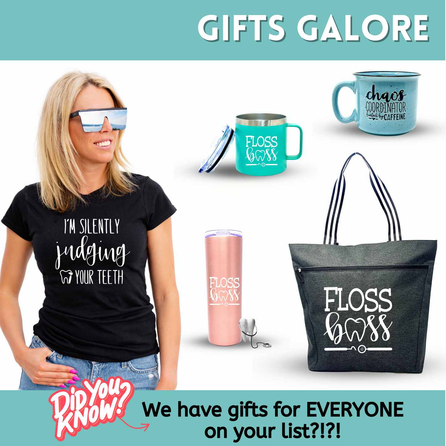 I'm Silently Judging Your Teeth Water Bottle - Dental Assistant Hygienist Gifts for Women - Dentist Tumbler, Cups, Coffee Mug, Insulated Water Bottle - Great Gift for Birthday, Appreciation Week