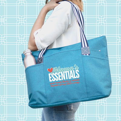 Mama's Essentials Tessa Teal Tote Bag