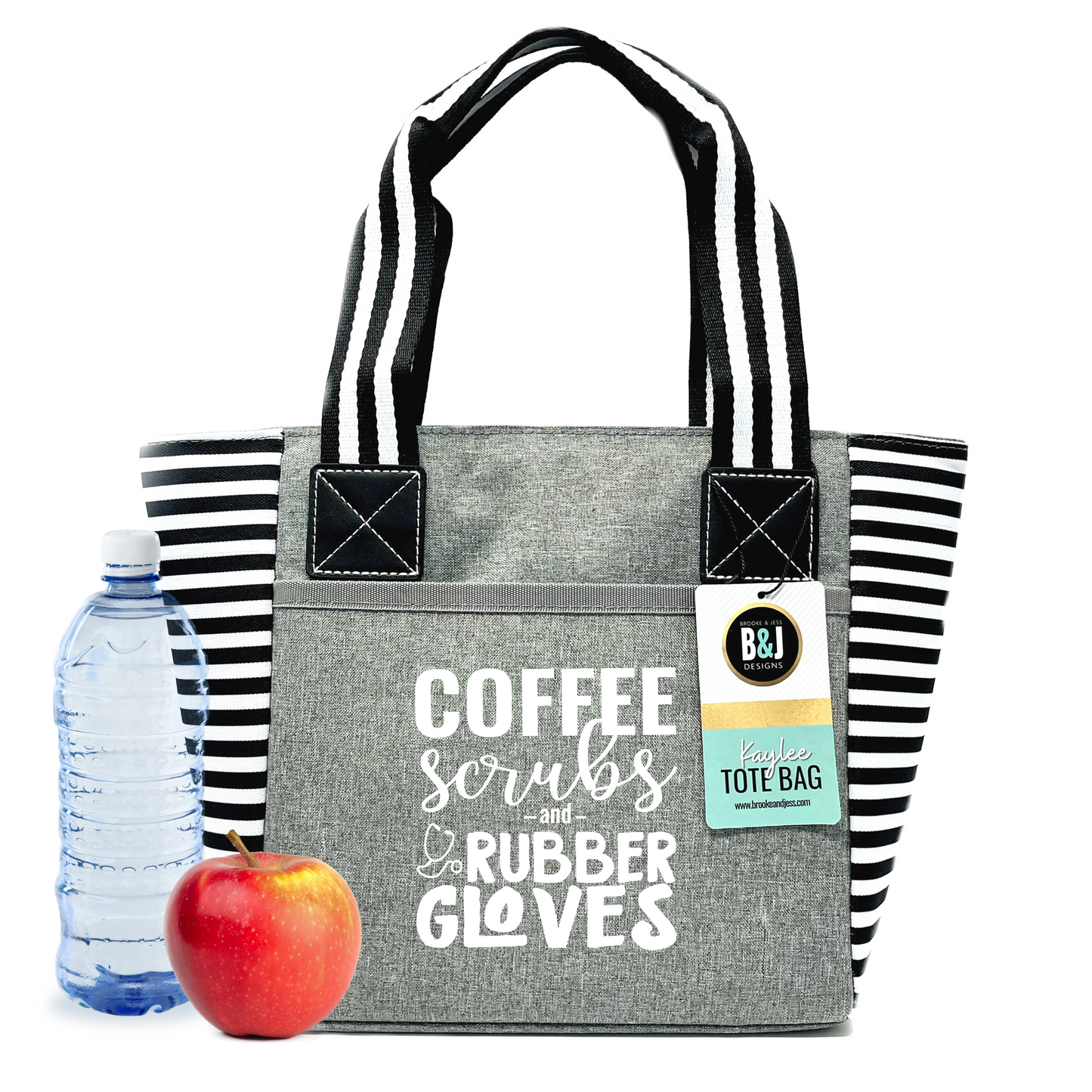 Coffee Scrubs Kaylee Gray Tote Bag for Medical Workers