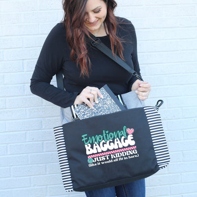 Emotional Baggage Gray LouLou Mom Tote Bag