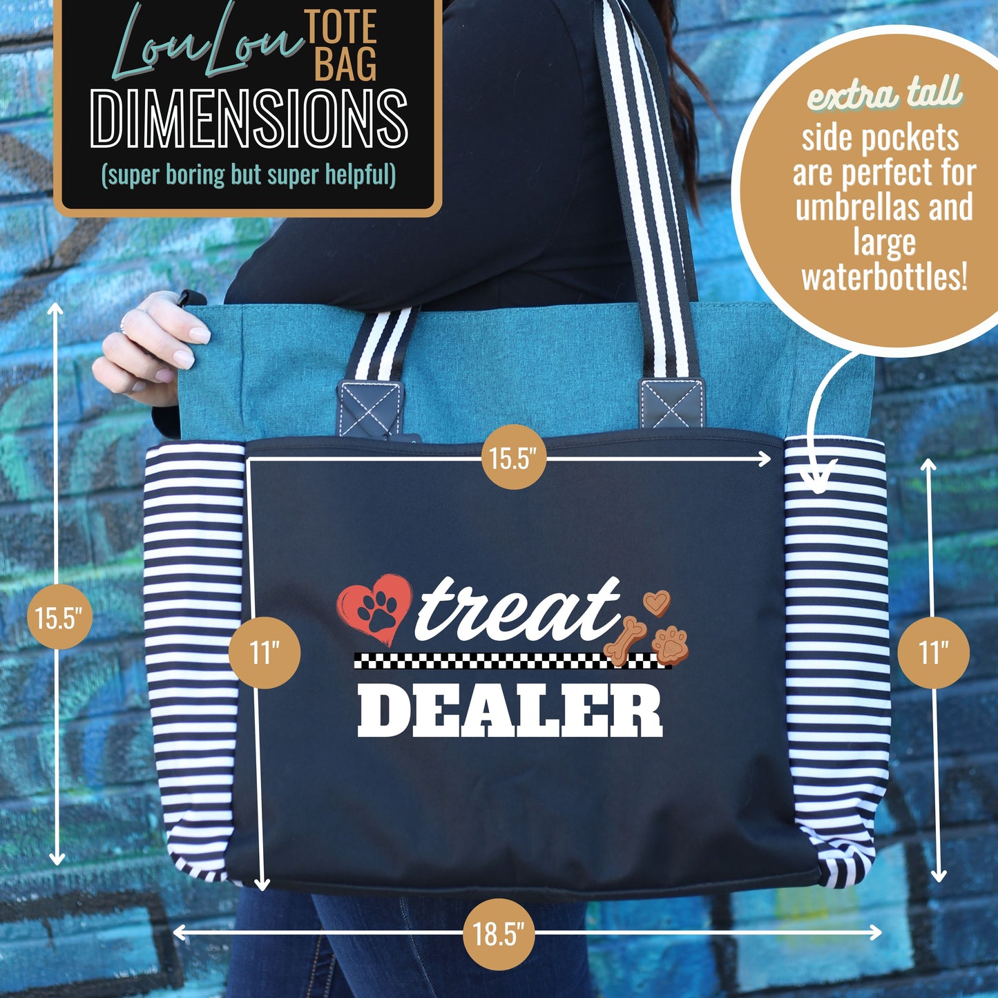 Dog Treat Dealer LouLou Tote Bag with 15 Pockets (Copy)