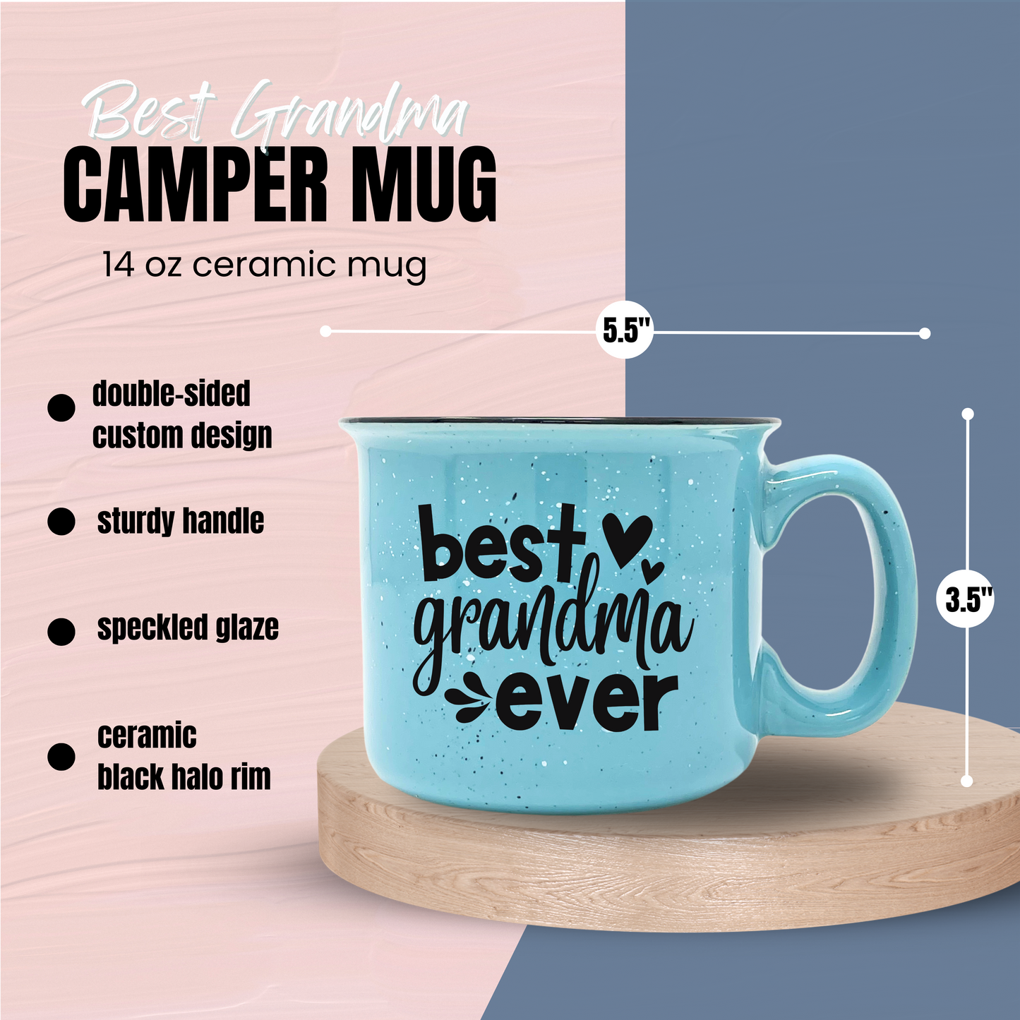 Best Grandma Grandpa Ever Cute Coffee Mug for Grandma, Grandmother - Grandma Gifts, Mother's Day, Christmas, Birthday (Best Grandma Ever and Best Grandpa Ever Gift Set)