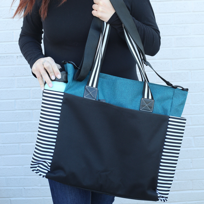 Plain LouLou Teal Tote Bag