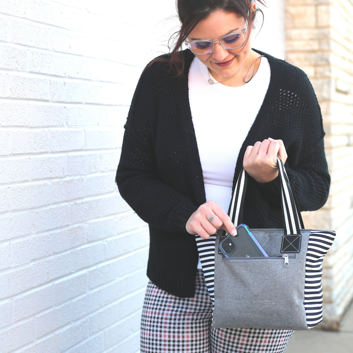 Teach Love Kaylee Gray Tote Bag for Teachers