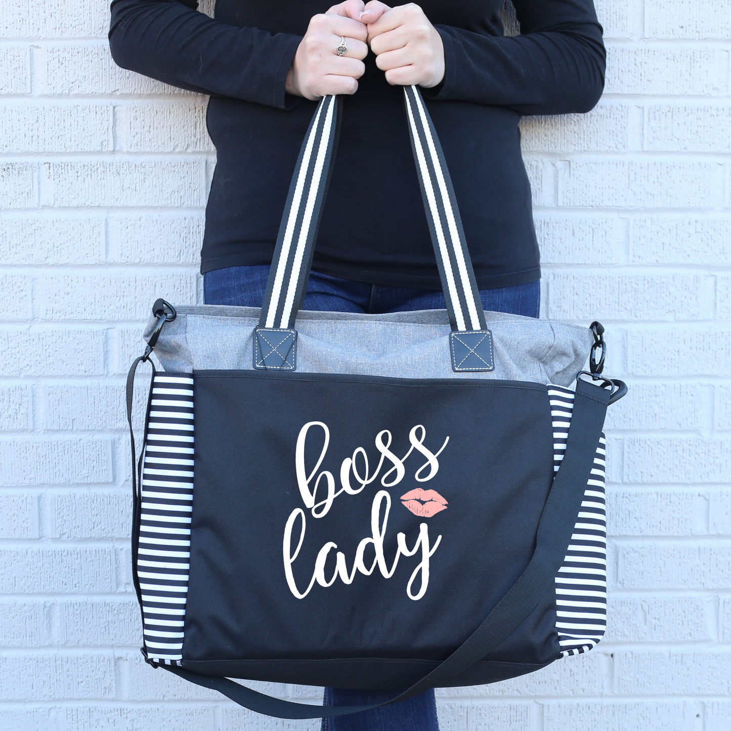 Boss Lady LouLou Gray Tote Bag for Bosses