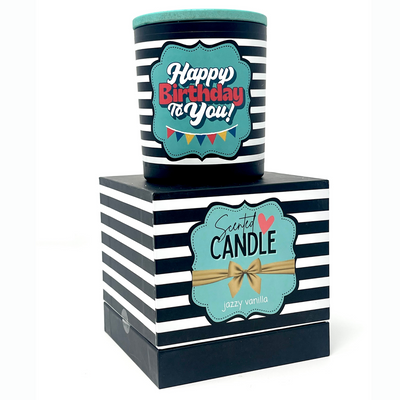 Happy Birthday to You 8 oz Jasmine and Vanilla Scented Candle