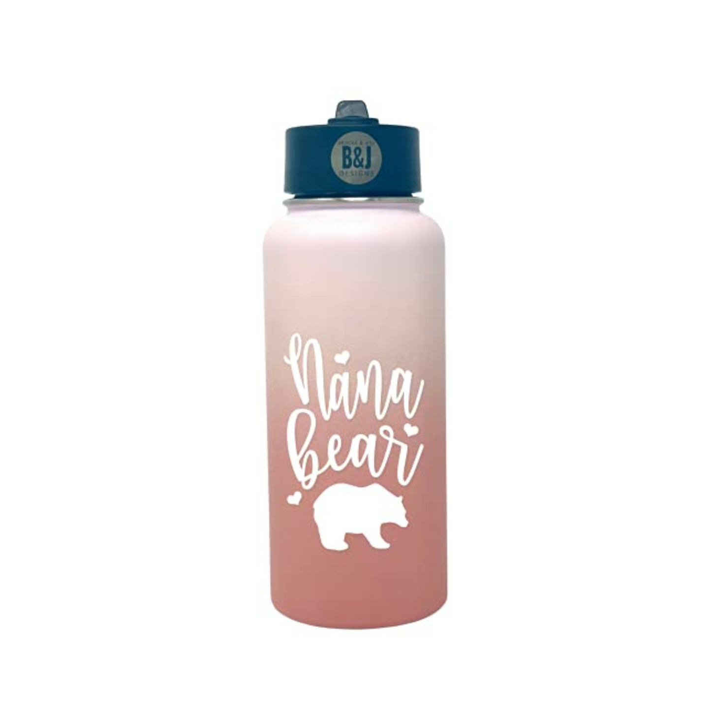 Nana Bear 32 oz Rose Gold Water Bottle for Grandmothers