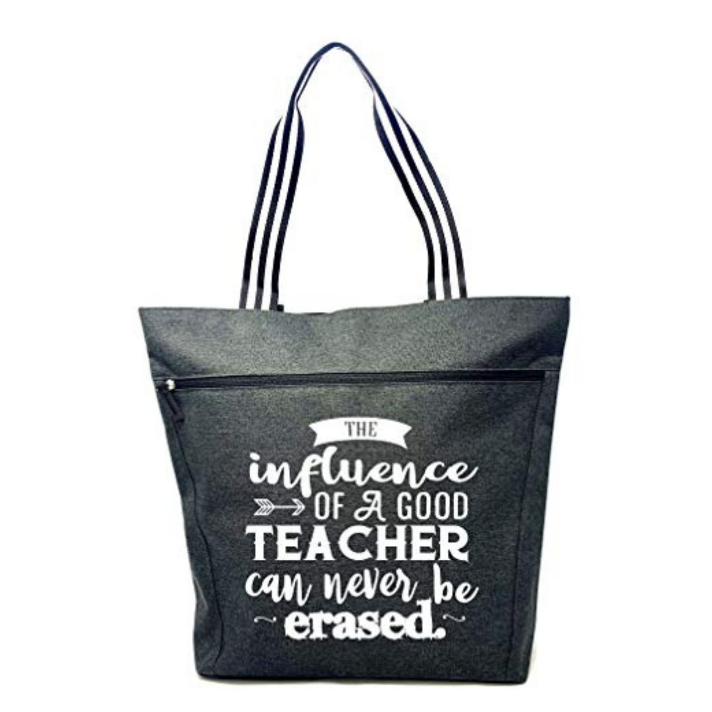 Influence of a Teacher Can Never Be Erased Lexie Black Tote Bag for Teachers