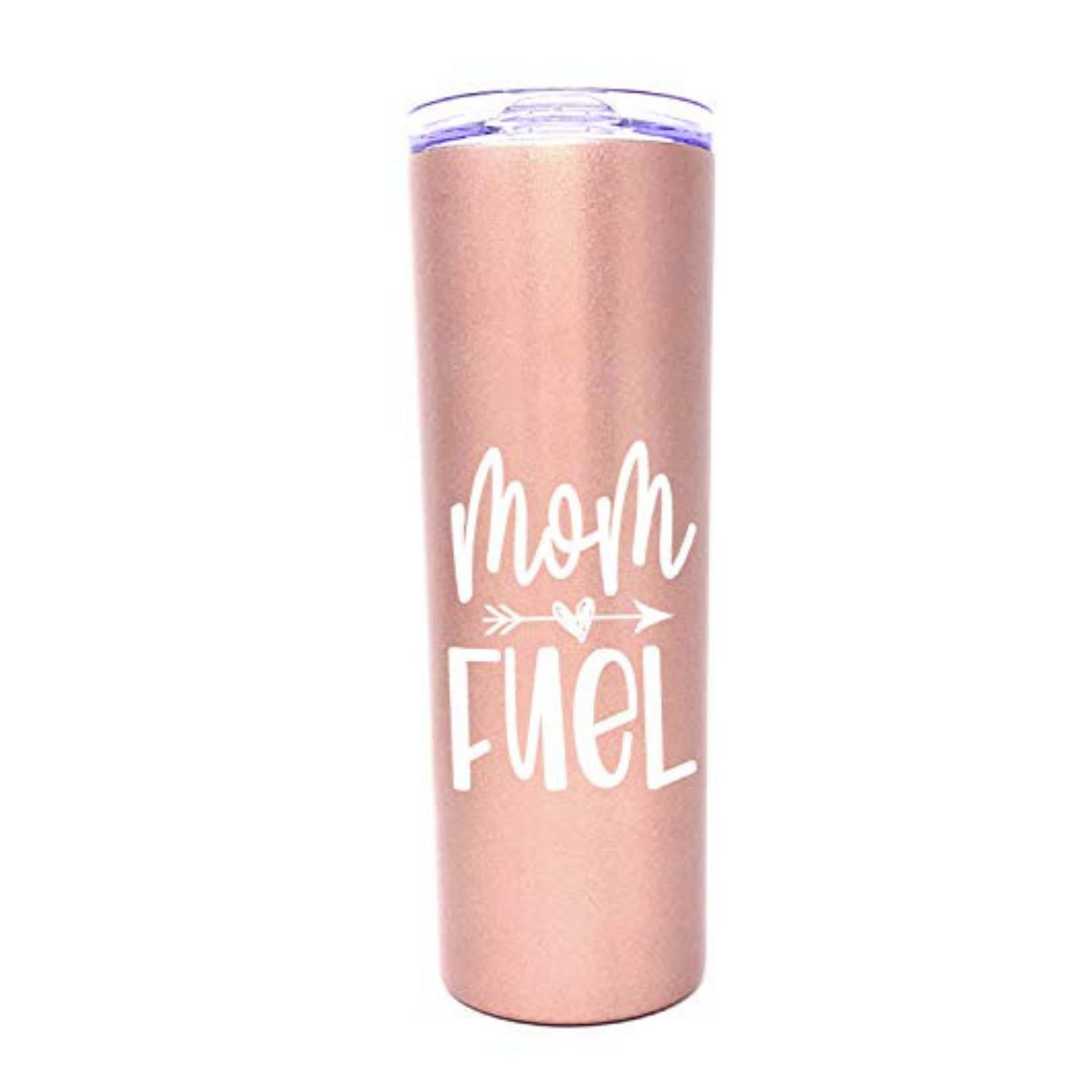 Mom Fuel Rose Gold 20 oz Skinny Tumbler