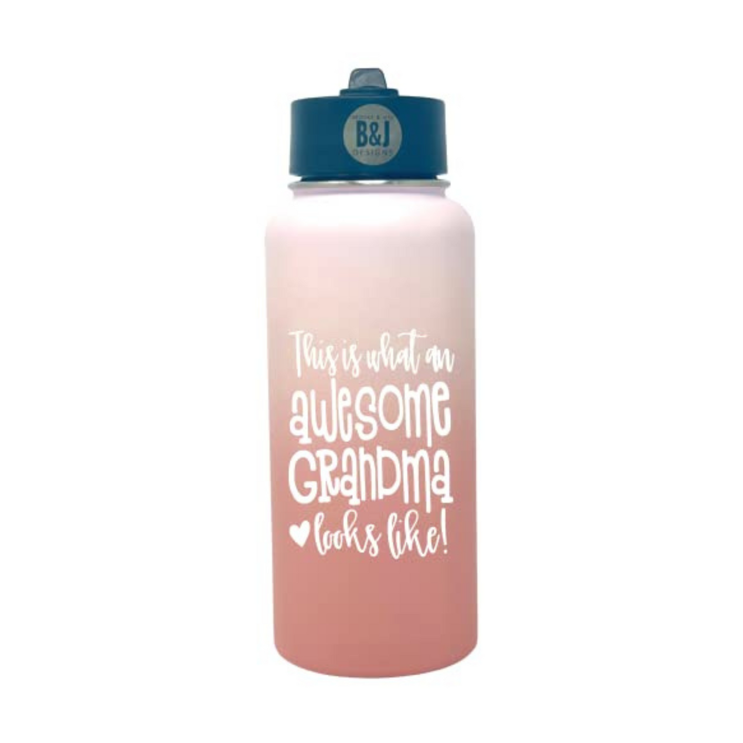 This is What an Awesome Grandma Looks Like 32 oz Rose Gold Water Bottle Tumbler for Grandmothers
