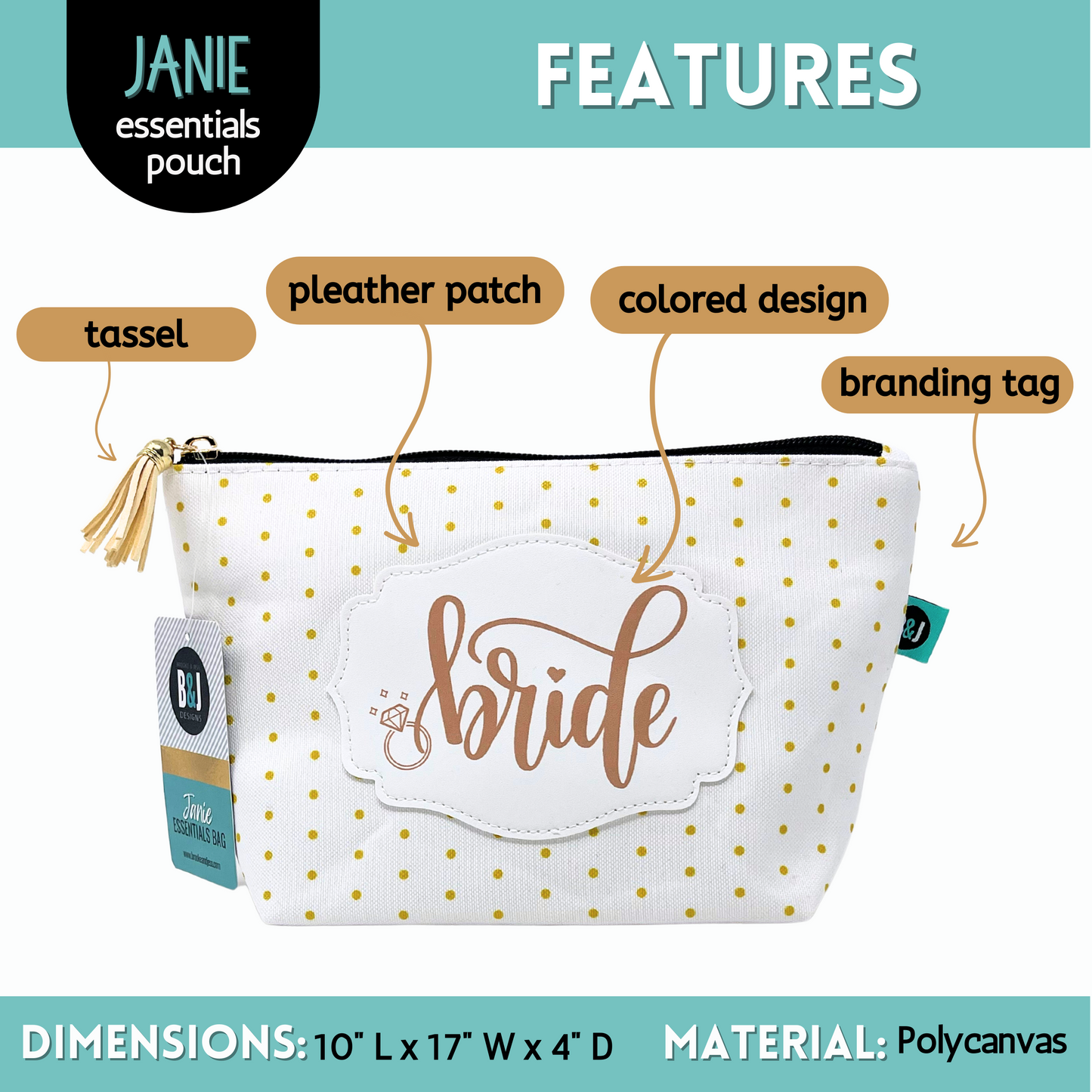 Bride Janie Zippered Pouch