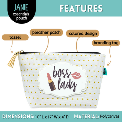 Boss Lady Janie Zippered Pouch