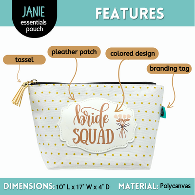 Bride Squad Janie Zippered Pouch
