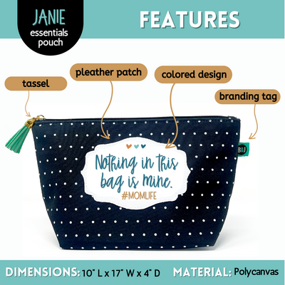 Mom Life Funny Janie Accessory Pouch