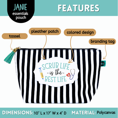 Scrub Life Janie Zippered Pouch