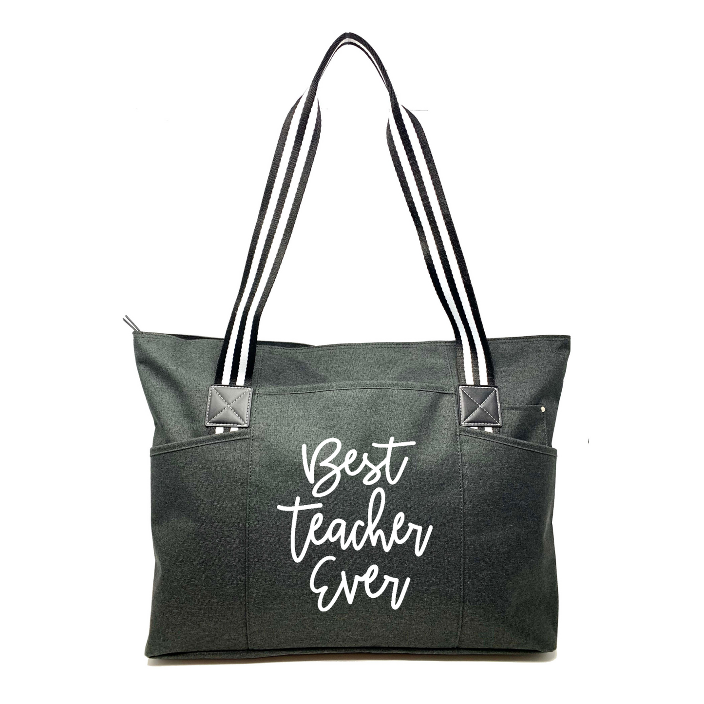 Best Teacher Ever Tessa Black Tote Bag for Teachers