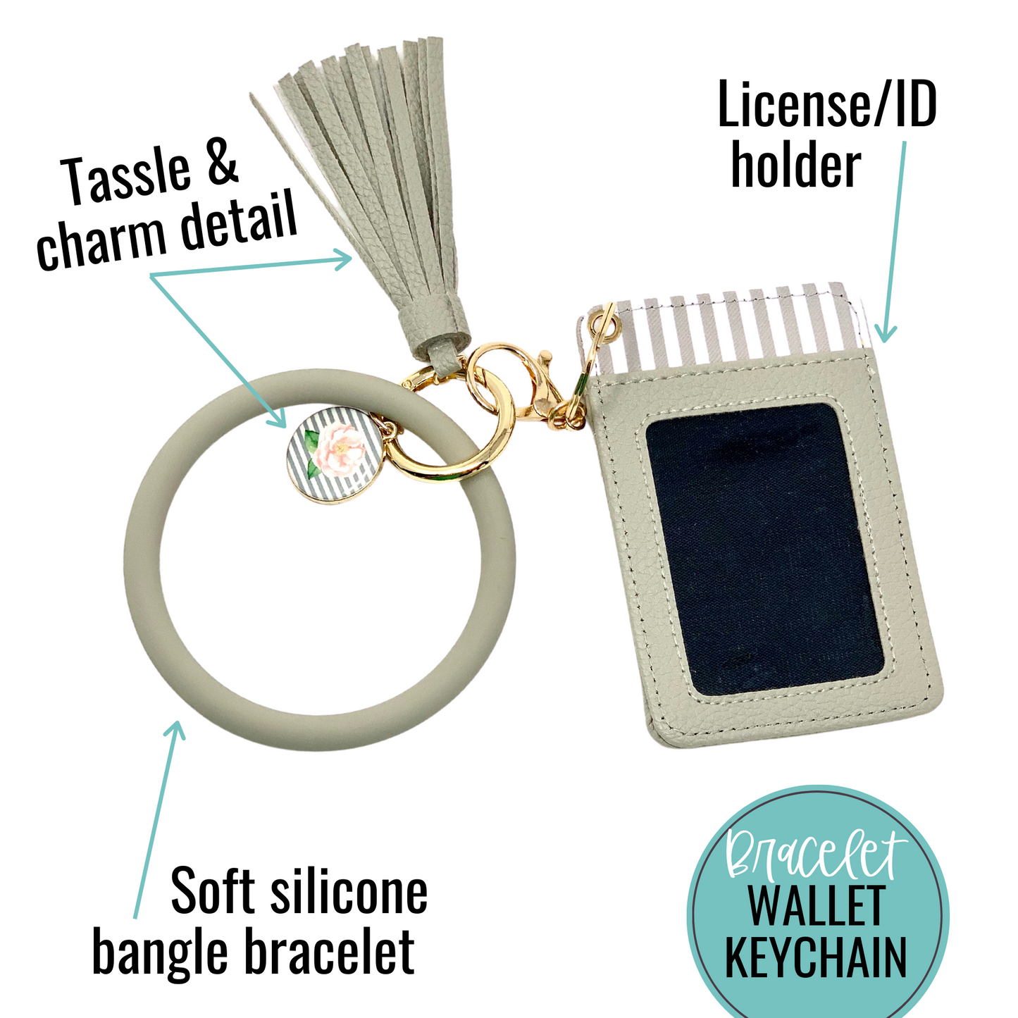 Chaos Coordinator Gray Silicone Bracelet Keychain Wallet for Bosses