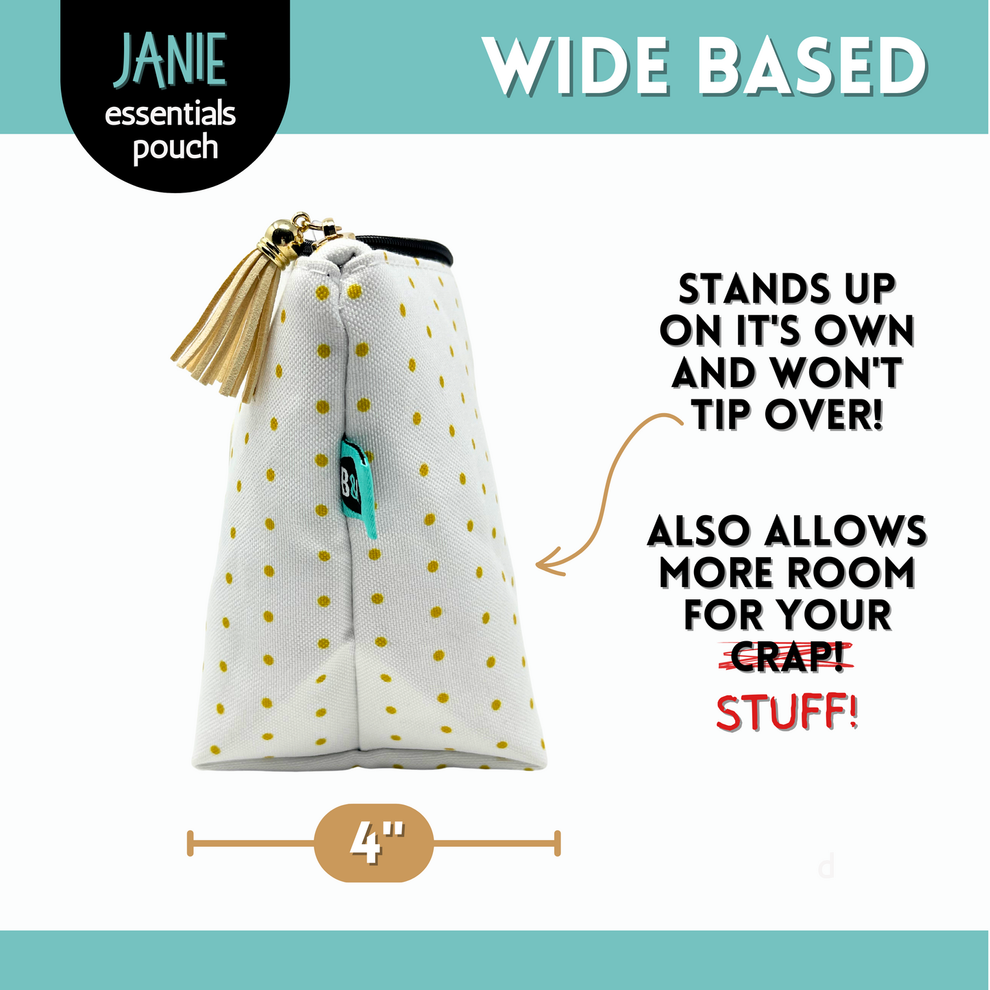 Boss Lady Janie Zippered Pouch