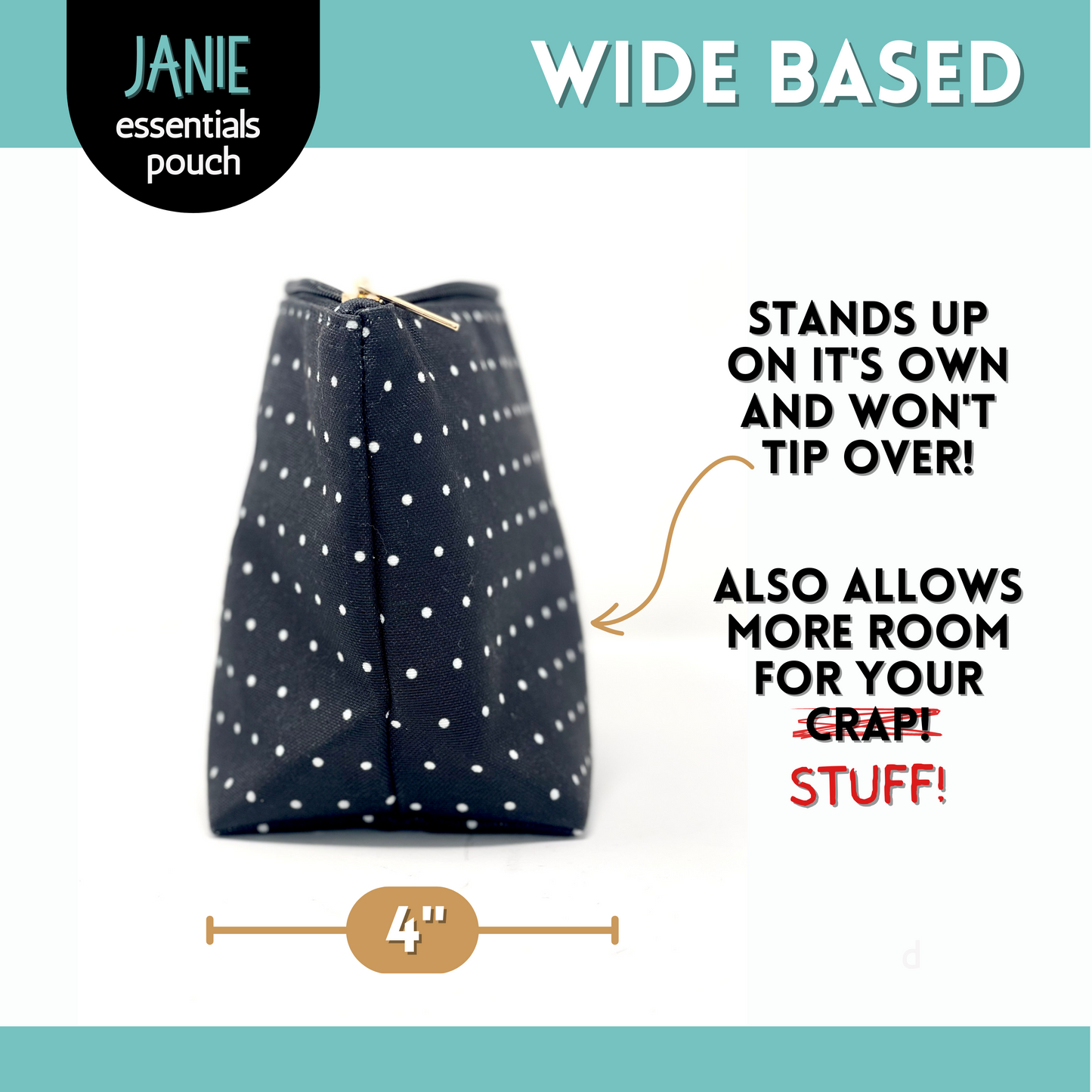 Football Mom Janie Zippered Pouch