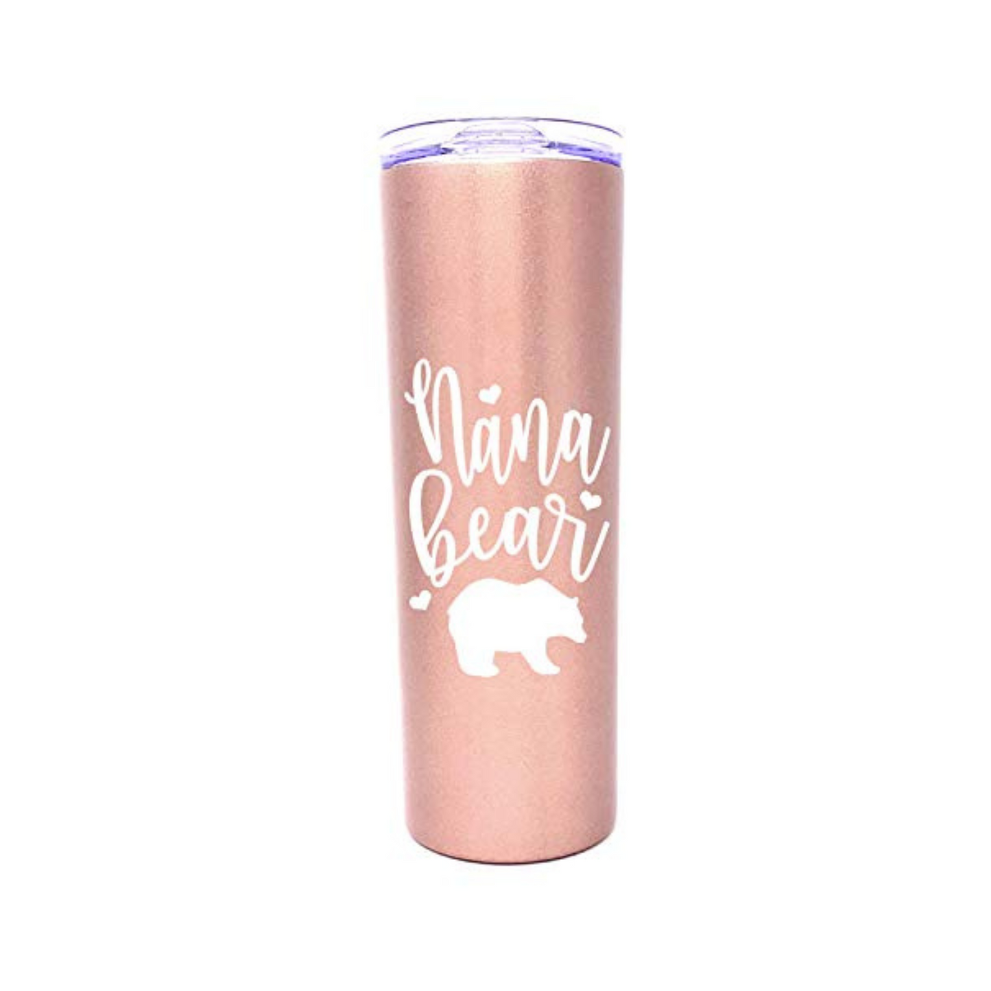 Nana Bear 20 oz Rose Gold Skinny Tumbler for Grandmothers