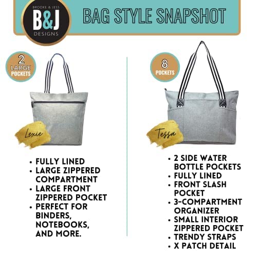Sports Mom Tessa Black Tote Bag for Moms