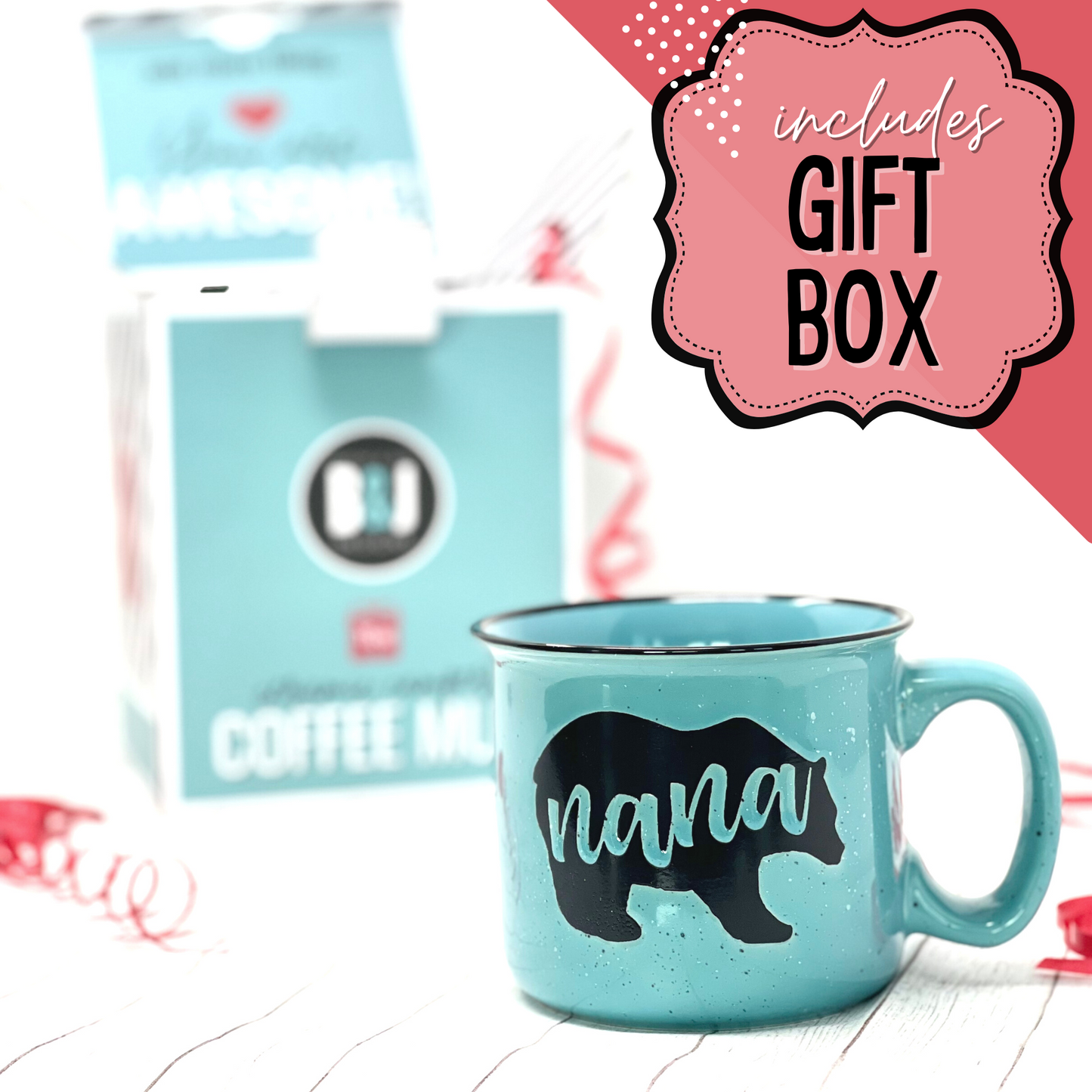 Nana 15 oz Teal Ceramic Mug  for Grandmas