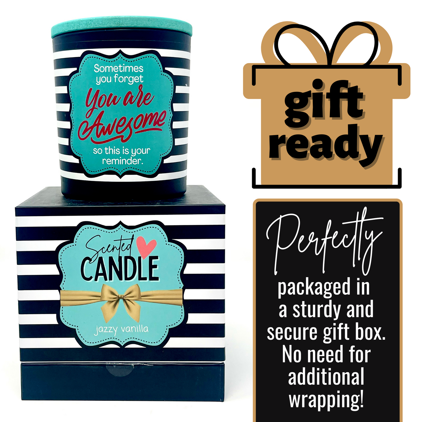 You are Awesome 8 oz Jasmine and Vanilla Scented Candle