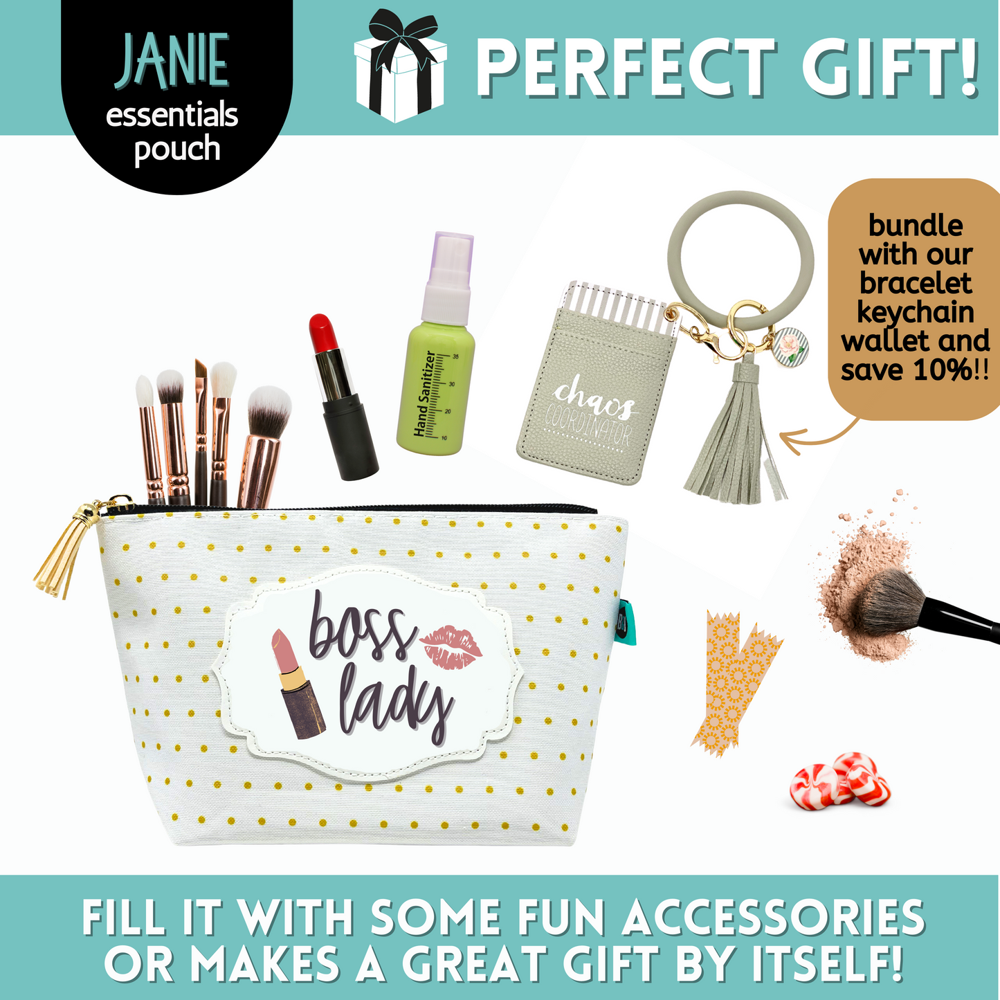 Boss Lady Janie Zippered Pouch
