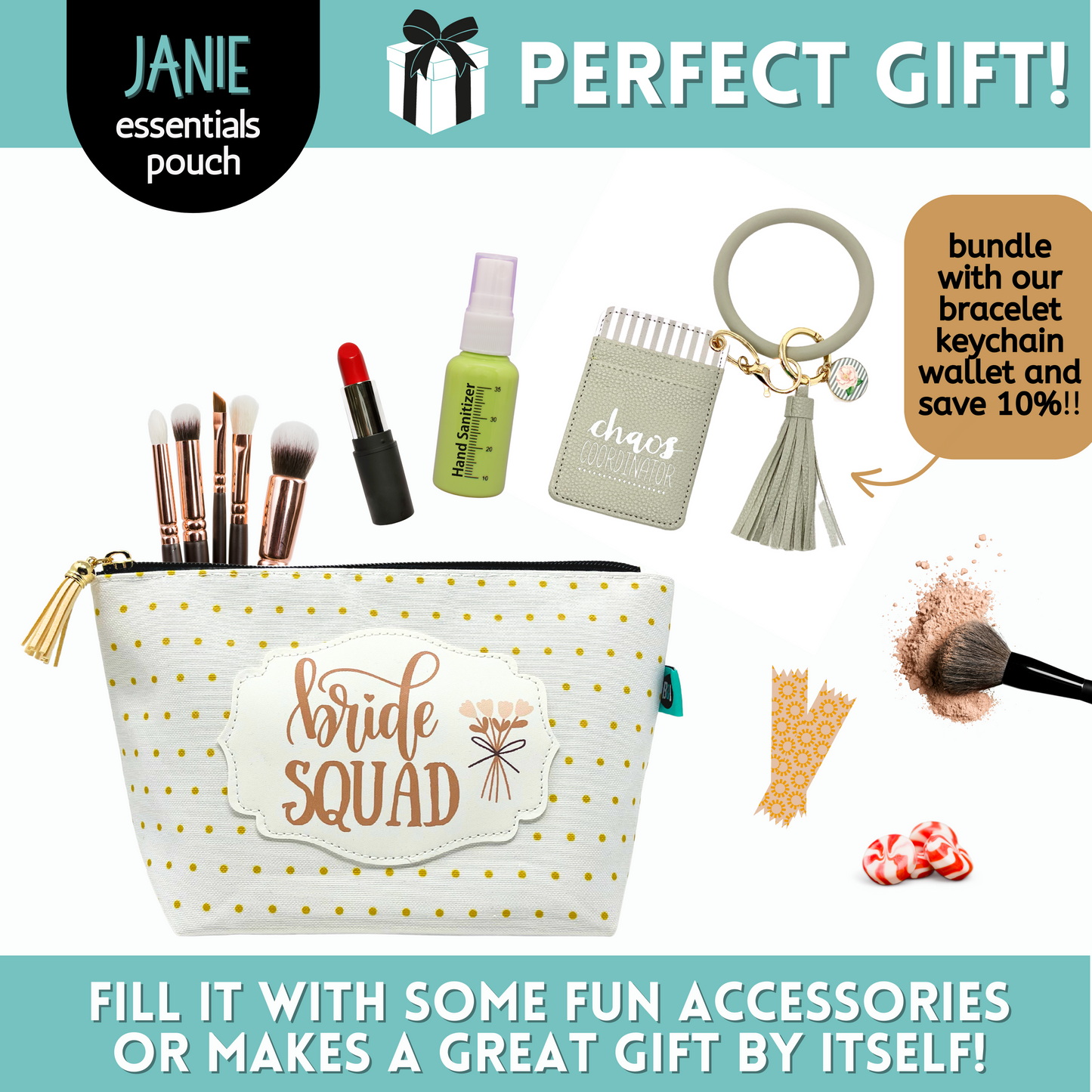 Bride Squad Janie Zippered Pouch