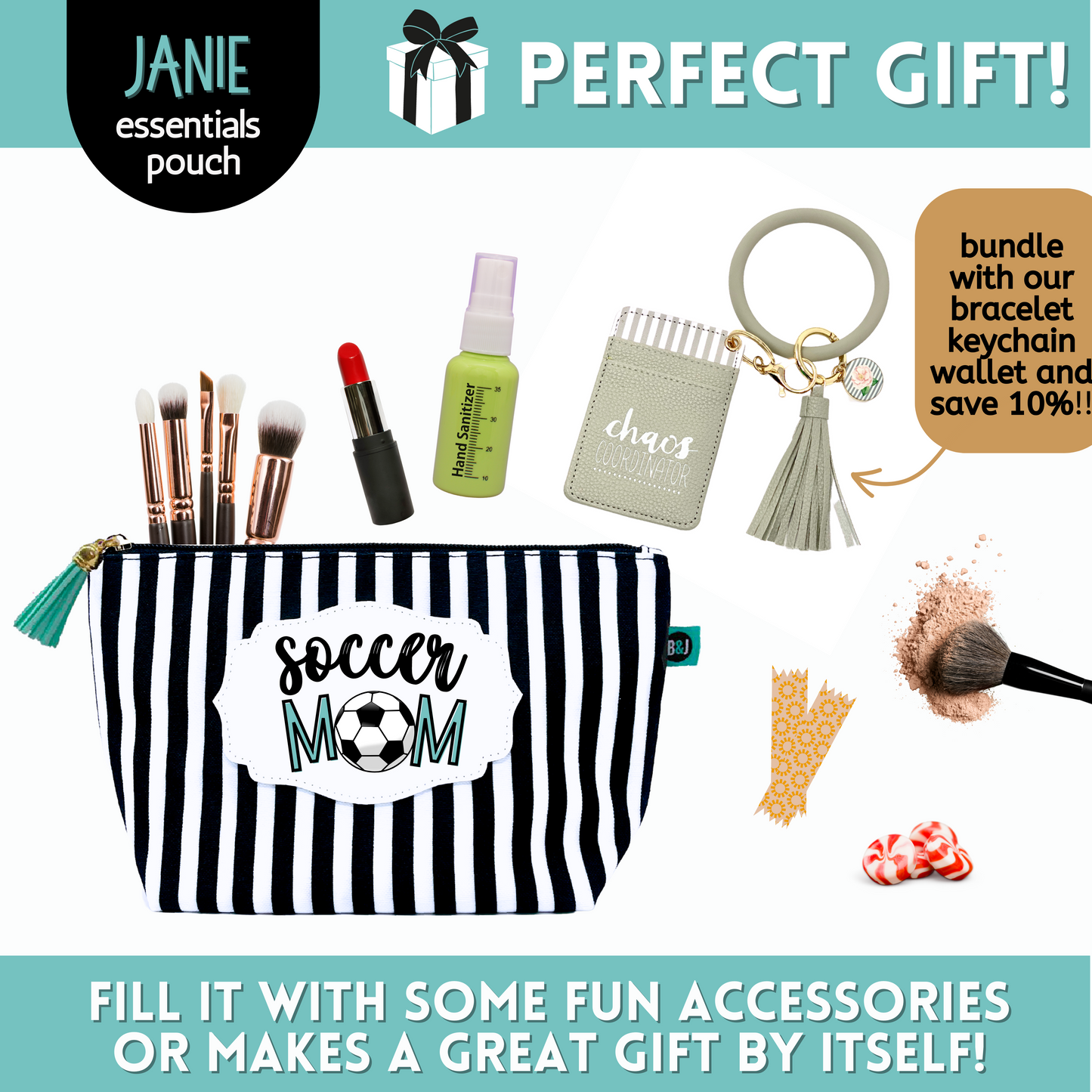 Soccer Mom Janie Zippered Pouch