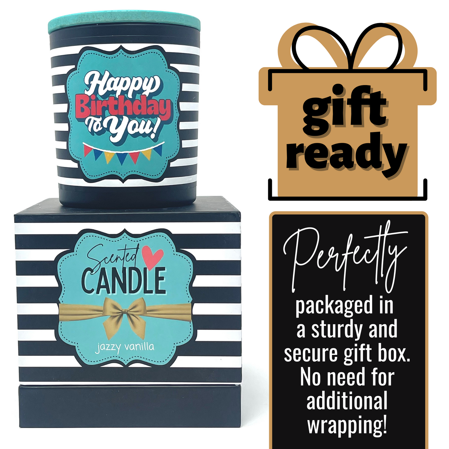 Happy Birthday to You 8 oz Jasmine and Vanilla Scented Candle
