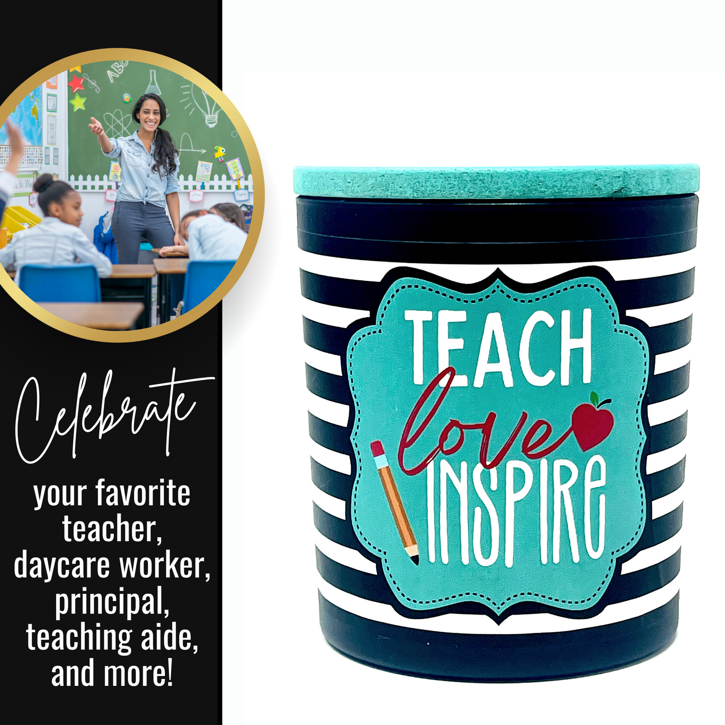 Teach Love Inspire 8 oz Jasmine and Vanilla Scented Candle