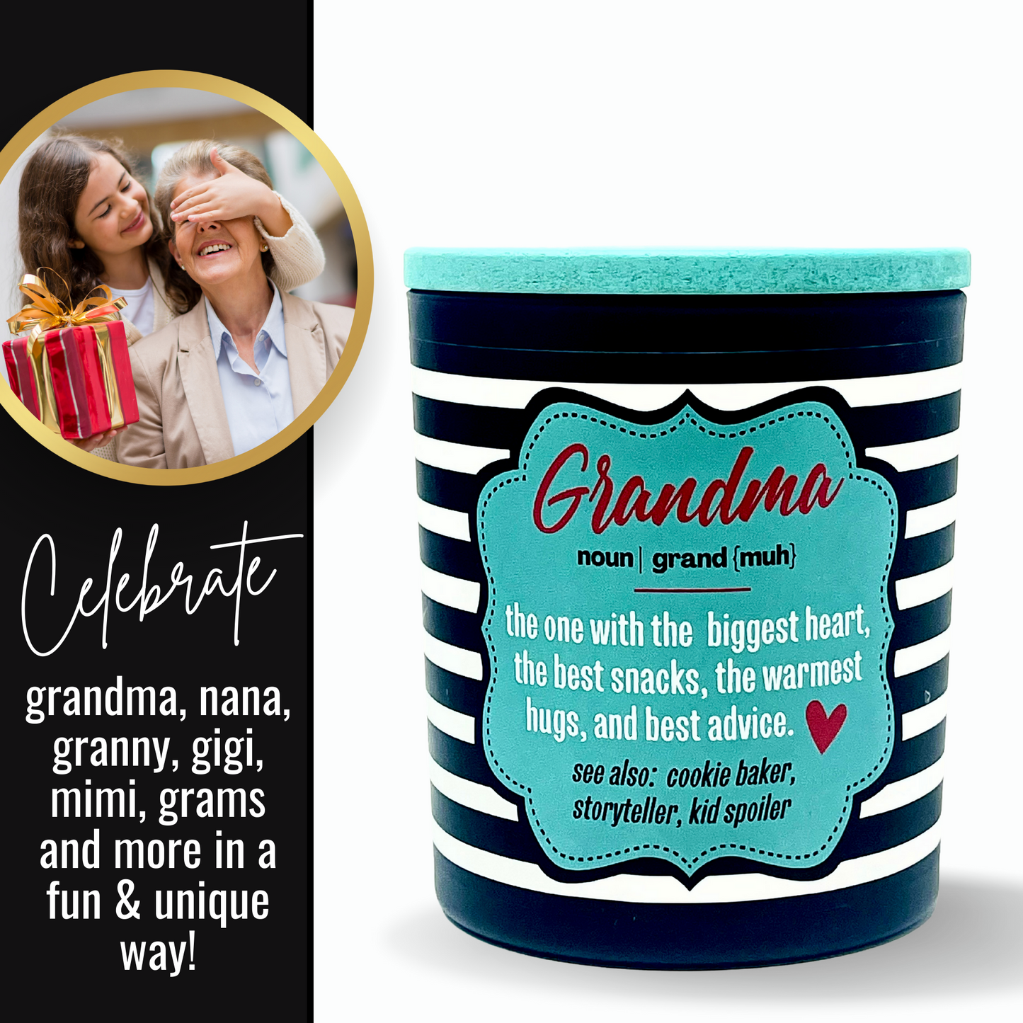 Grandma 8 oz Jasmine and Vanilla Scented Candle