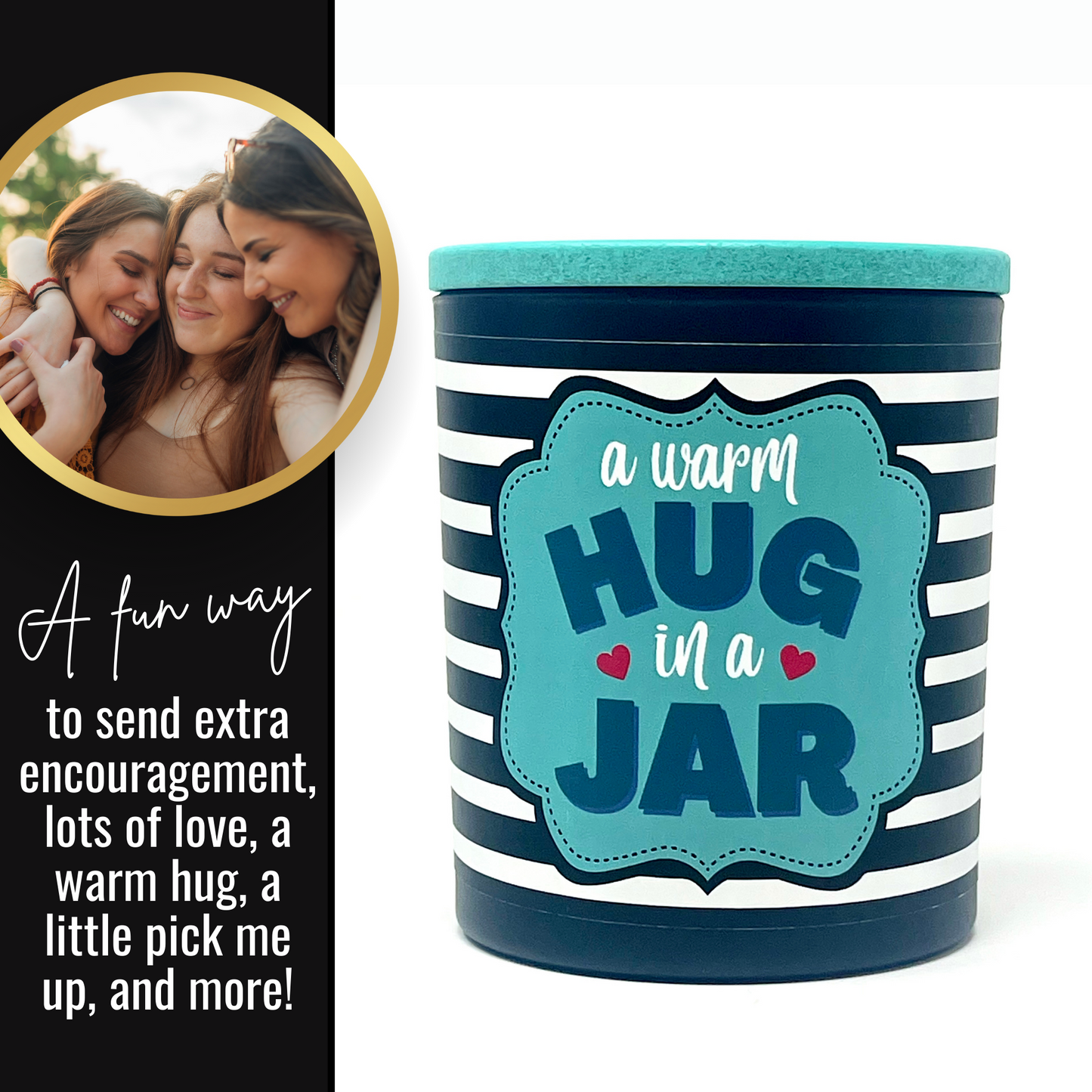 Hug in a Jar 8 oz Jasmine and Vanilla Scented Candle