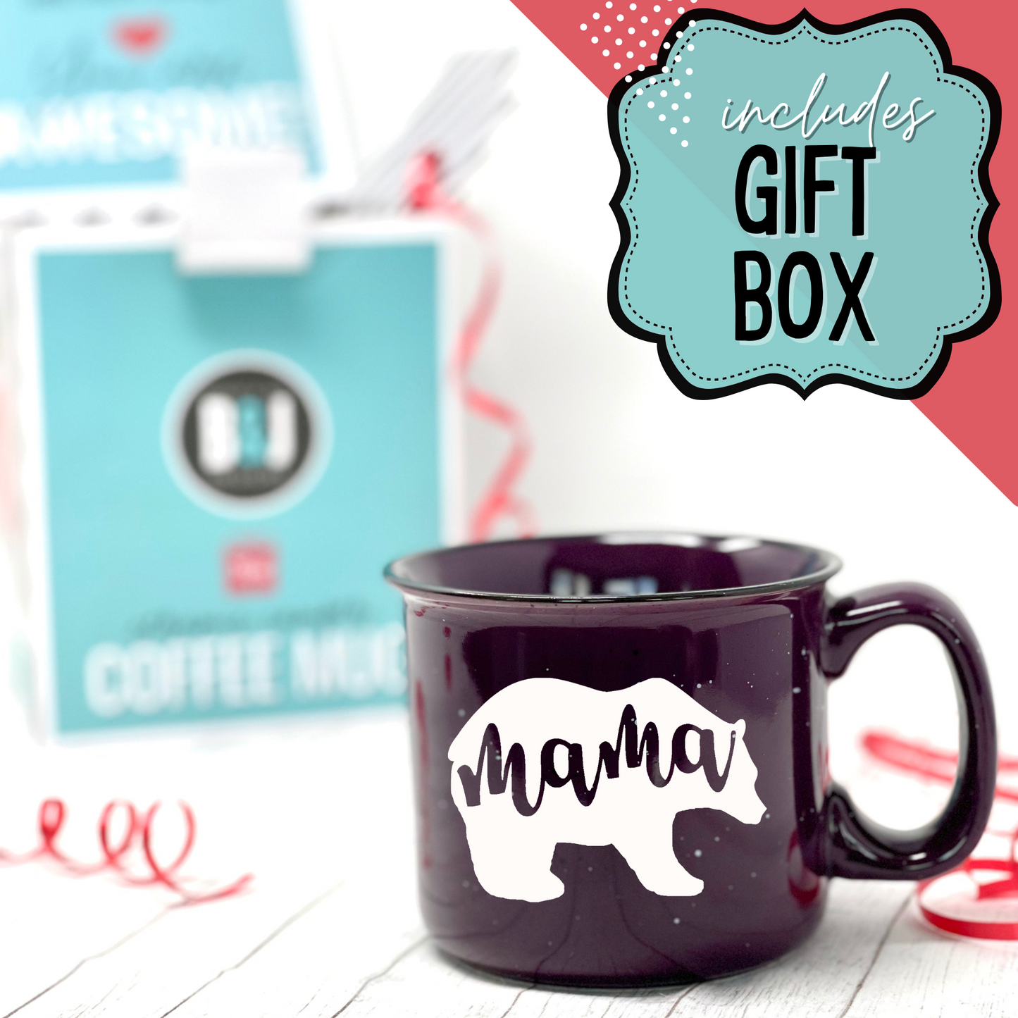 Mama Bear Plum 14oz Ceramic Mug