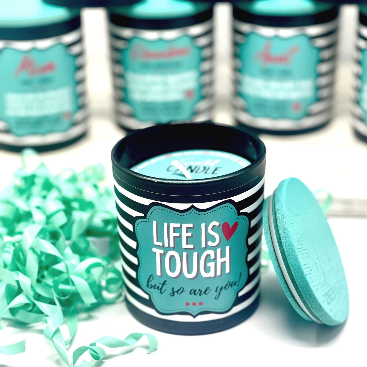 Life is Tough but so are You 8 oz Jasmine and Vanilla Scented Candle