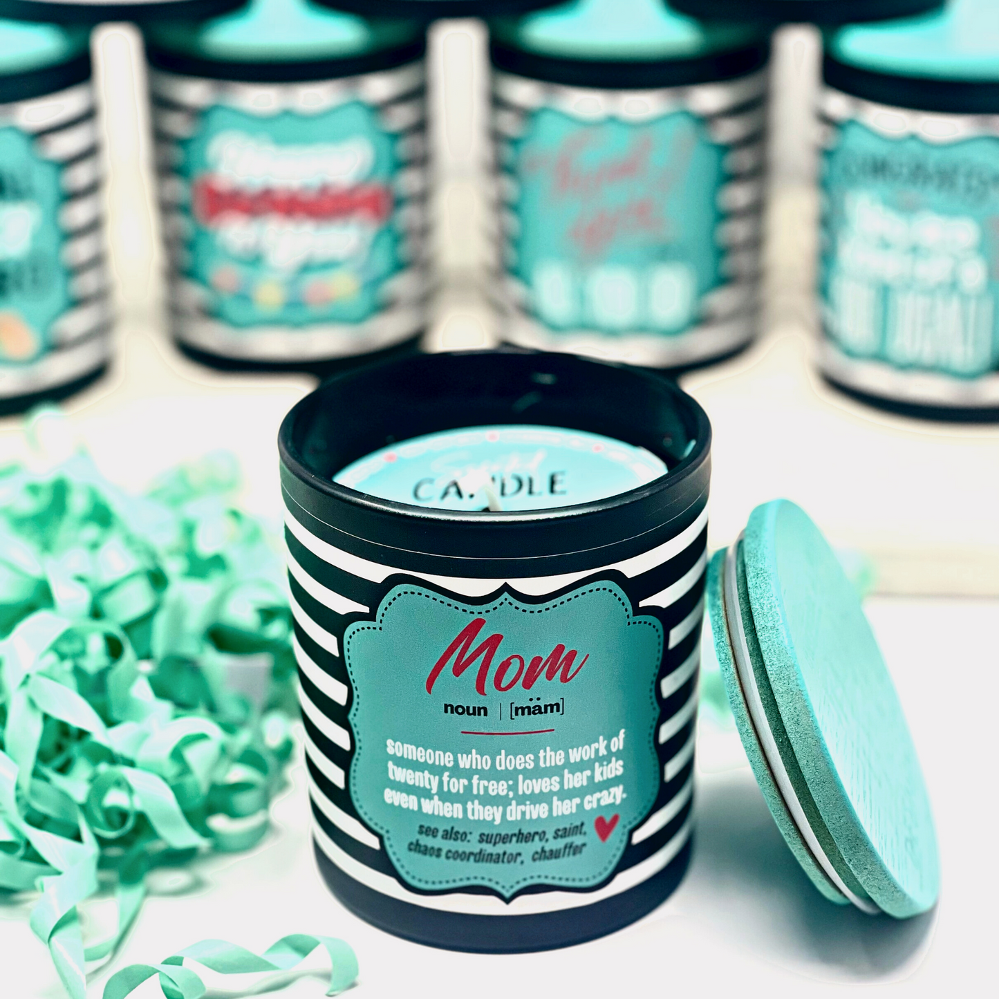 Mom Definition 8 oz Jasmine and Vanilla Scented Candle