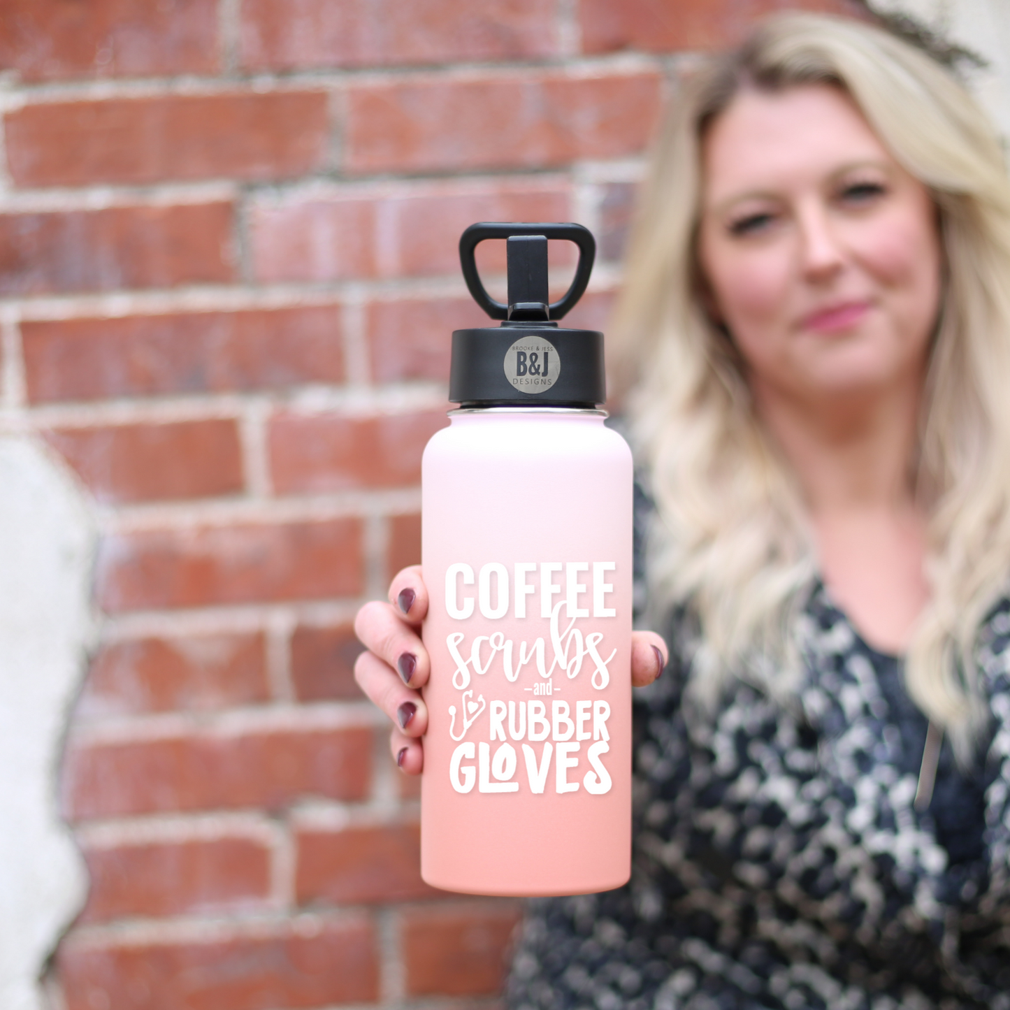 Dog Mom Rose Gold 32 oz Water Bottle