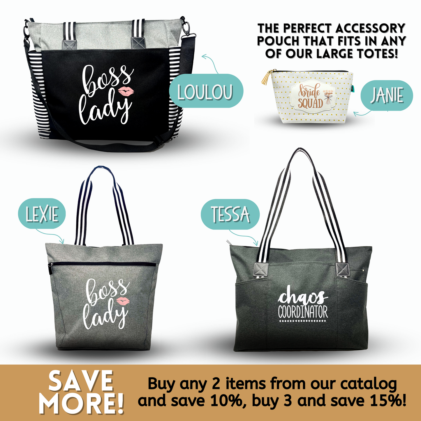 Bride Squad Janie Zippered Pouch