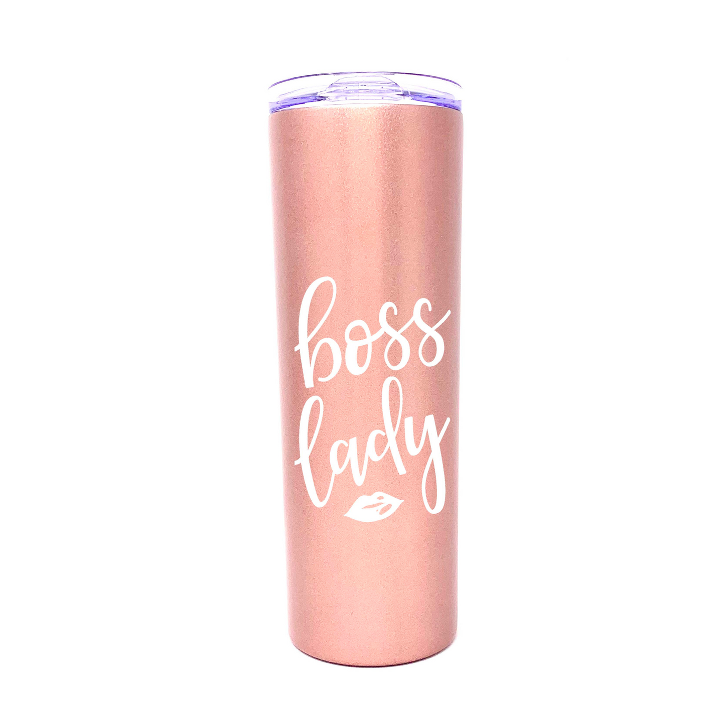 Boss Lady 20 oz Rose Gold Skinny Tumbler for Bosses