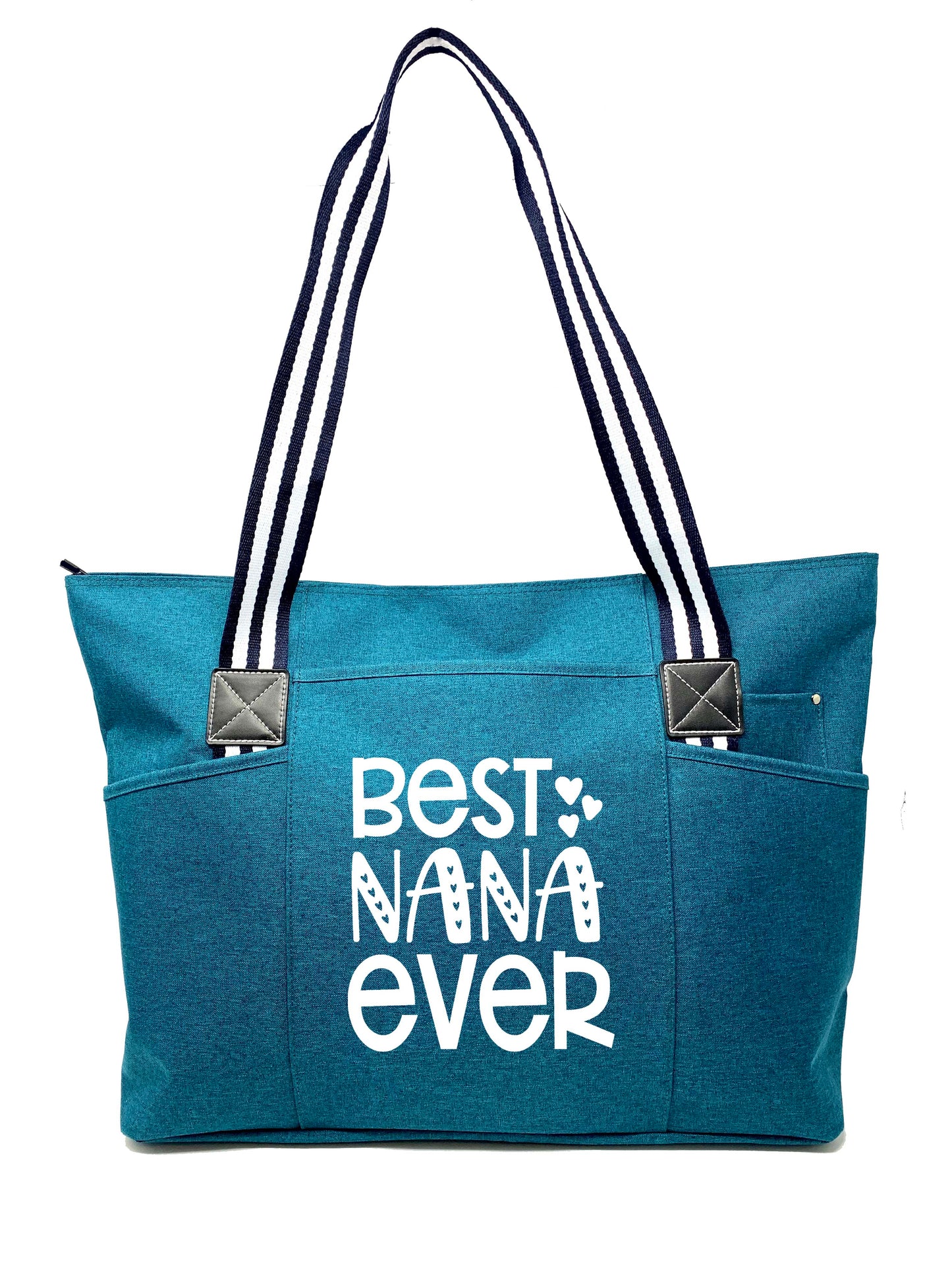 Best Nana Ever Tessa Teal Tote Bag for Grandmothers