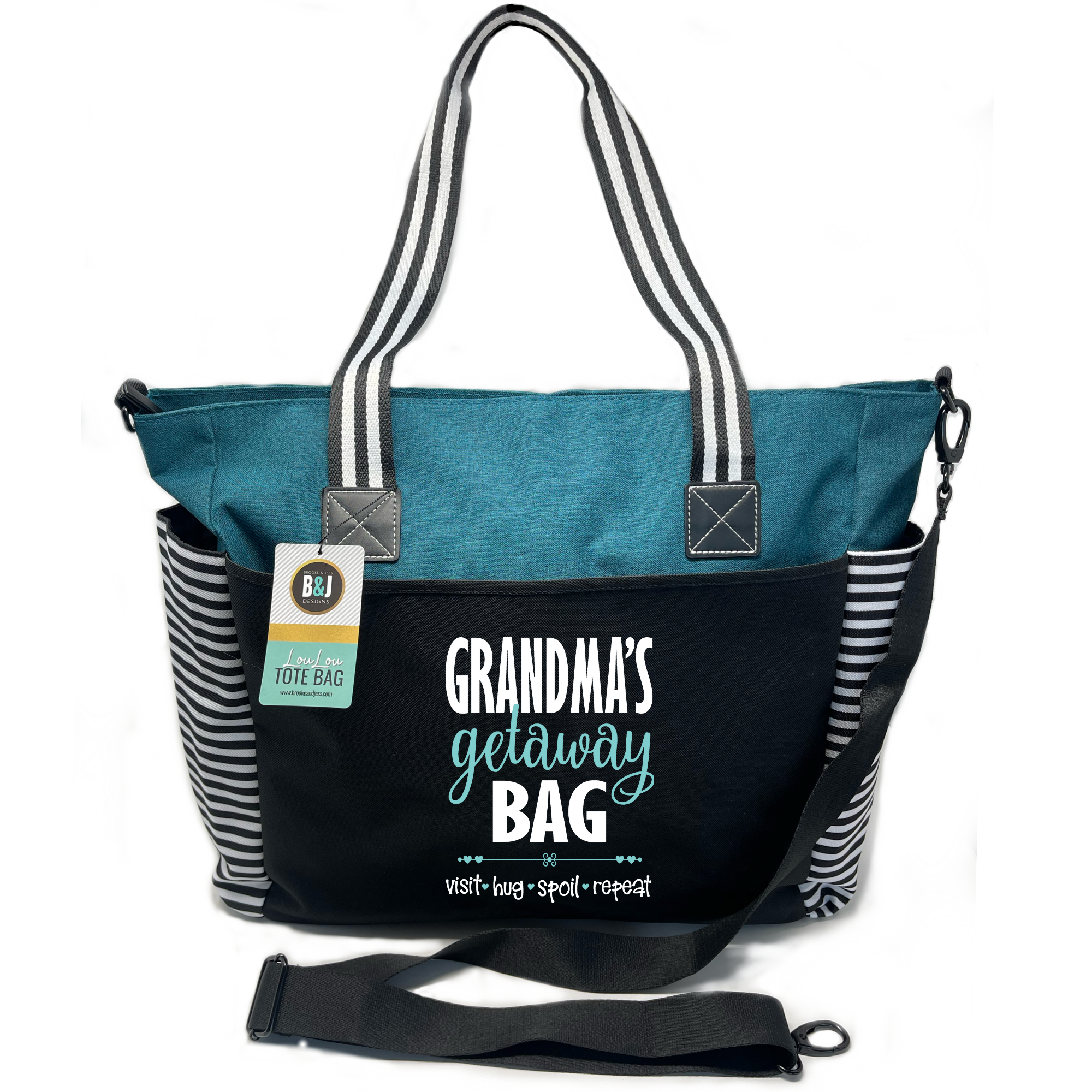 Grandma Getaway LouLou Teal Tote Bag for Grandmothers – Brooke