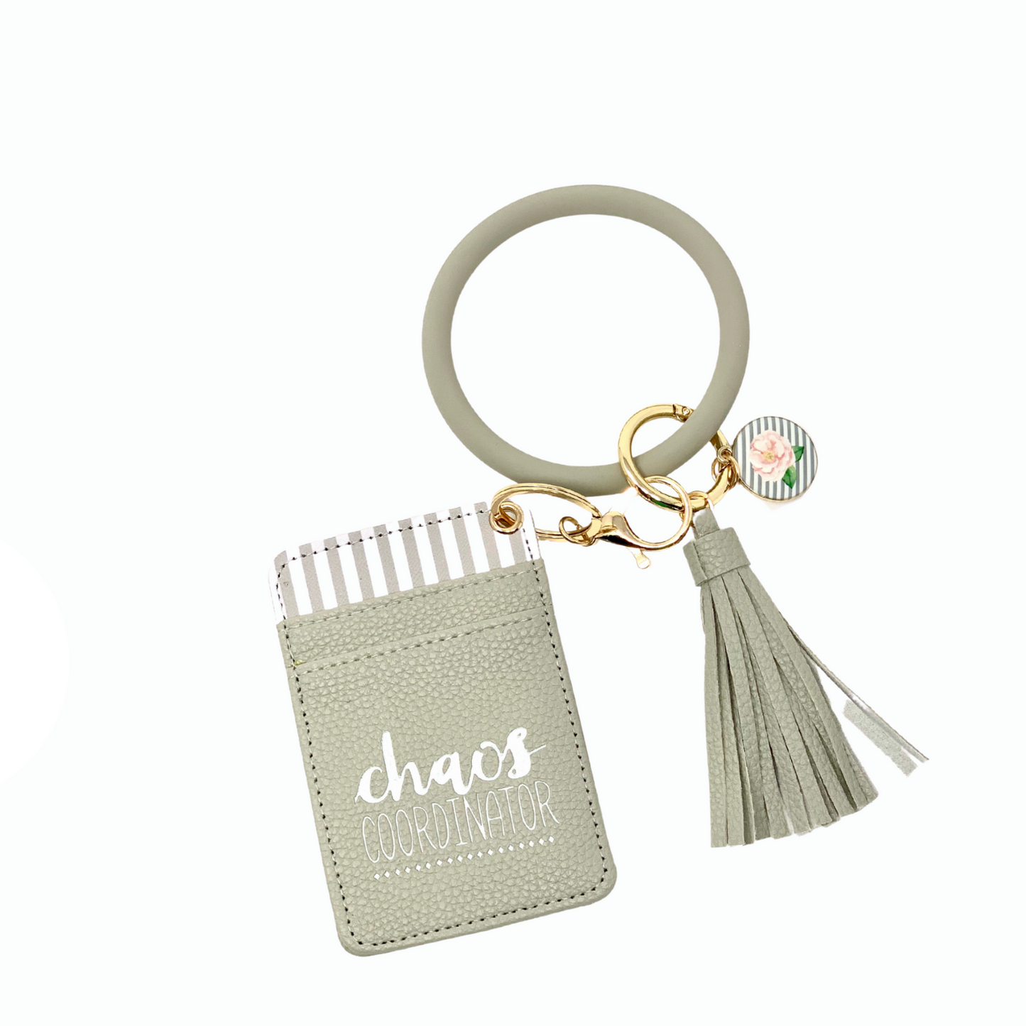 Chaos Coordinator Gray Silicone Bracelet Keychain Wallet for Bosses