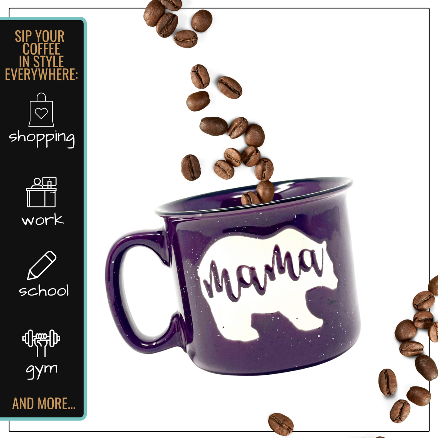 Mama Bear Plum 14oz Ceramic Mug