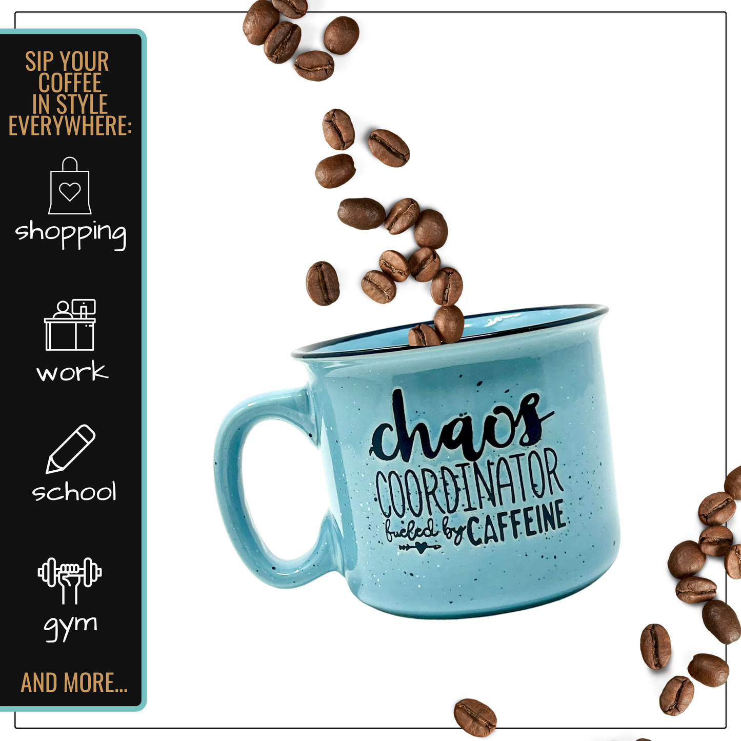 Chaos Coordinator 15 oz Teal Ceramic Mug
